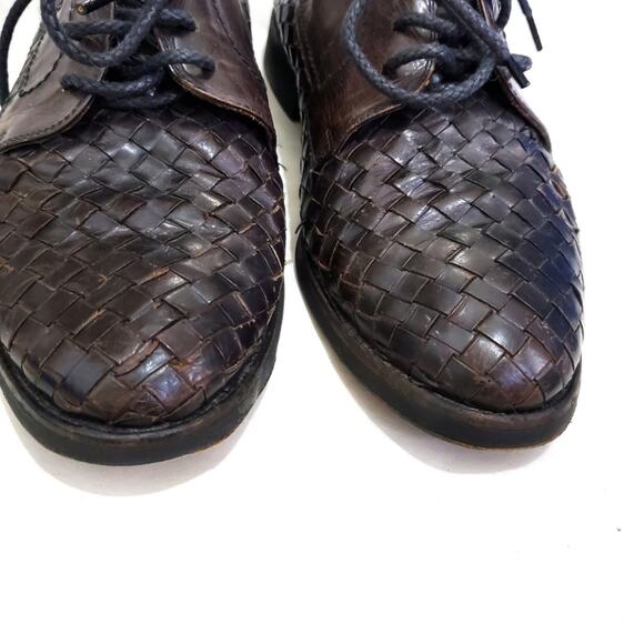 Vtg Bragano by Cole Haan | Woven Leather Lace Up Loafer Oxfords